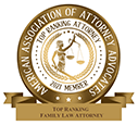 American Association of Attorney Advocates Top Ranking Attorney 2021 member top ranking family law attorney